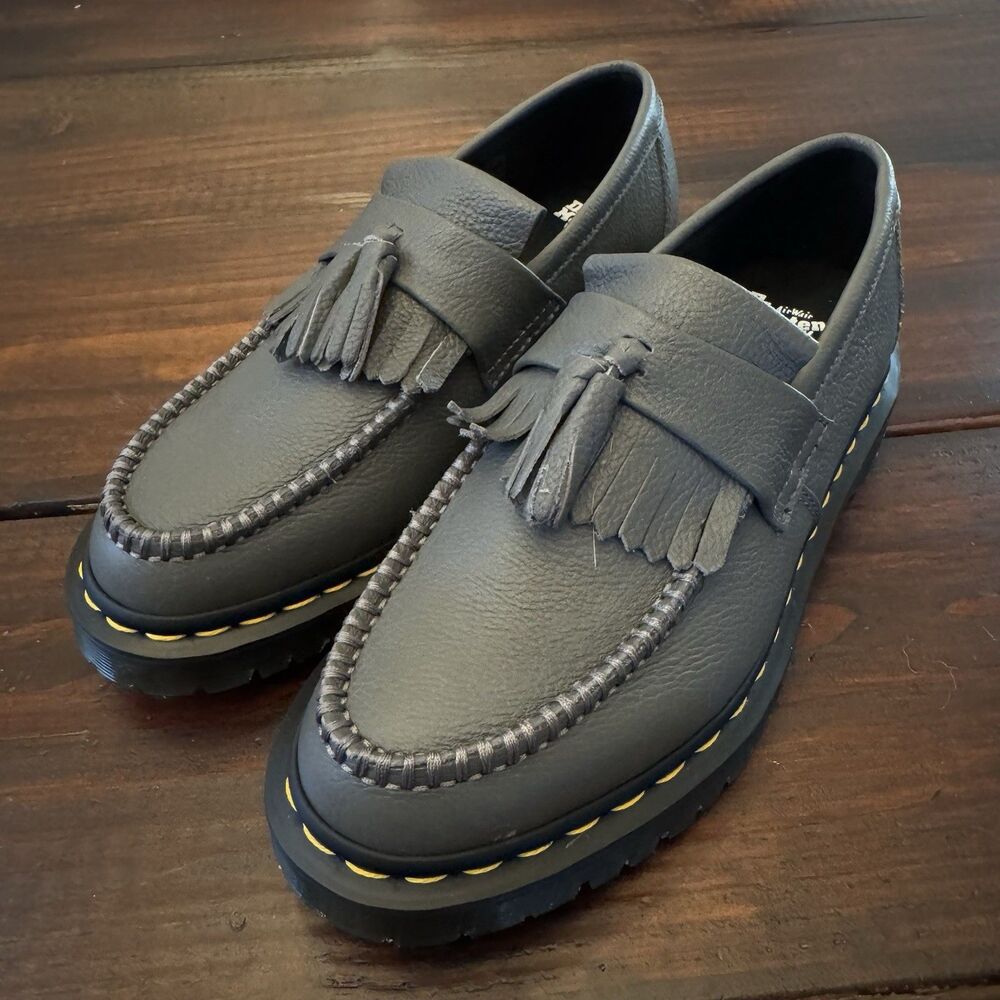 Dr Martens Adrian Women's Virginia Leather Tassel Loafers Shoes